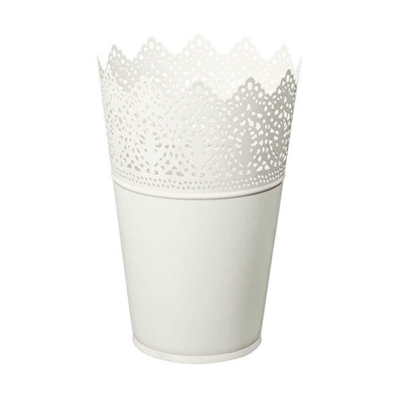 عکس گلدان پلاستیکی سفید