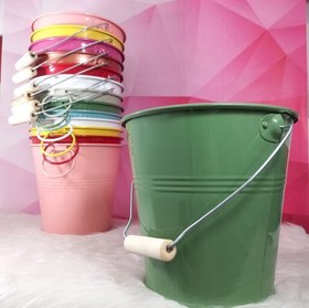 گلدان پلاستیکی طرح فلزی