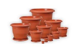 گلدان پلاستیکی گل سرخ