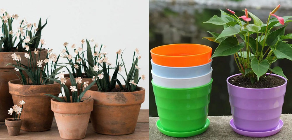 گلدان های سفالی