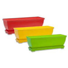 گلدان های پلاستیکی مستطیلی