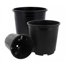 گلدان های پلاستیکی مشکی سایز 17