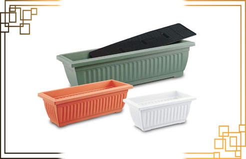 گلدان گل آذین پلاستیکی مدل مستطیلی 