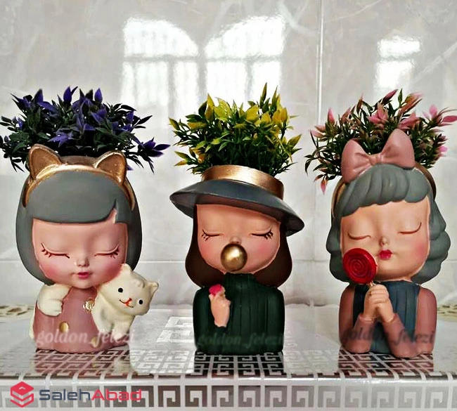 گلدان عروسکی پلاستیکی 