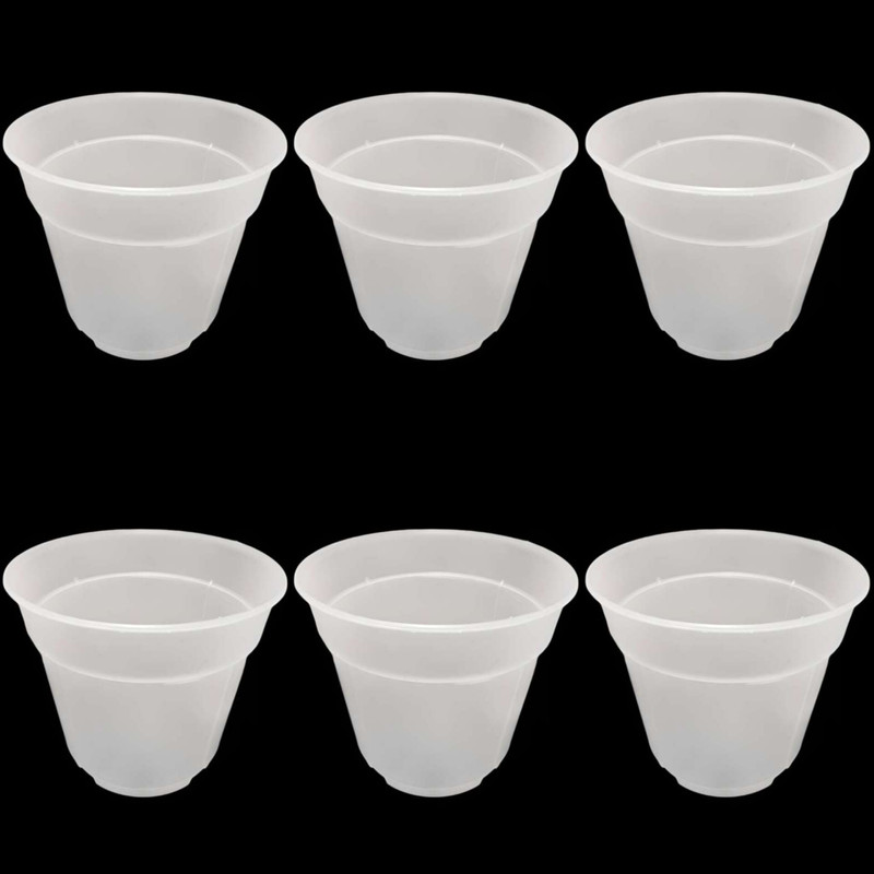 گلدان های پلاستیکی سفید