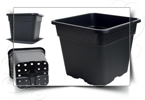 گلدان‌های پلاستیکی جعبه‌ای