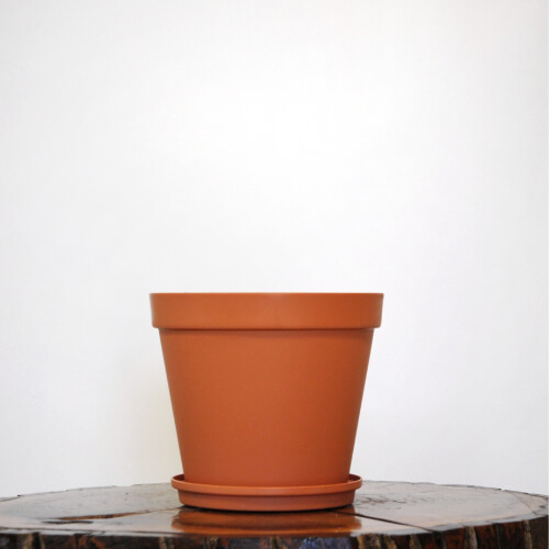 گلدان های پلاستیکی قهوه‌ای
