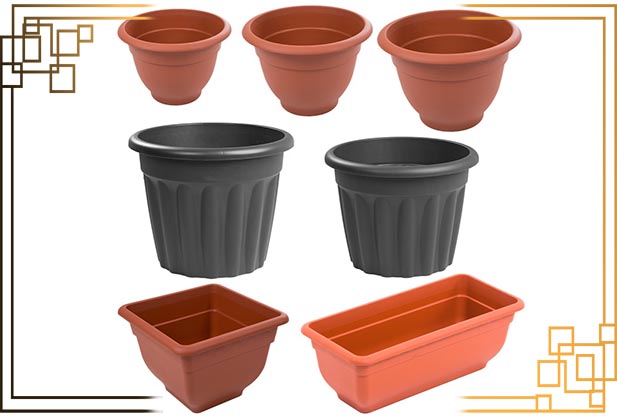 گلدان های پلاستیکی بزرگ