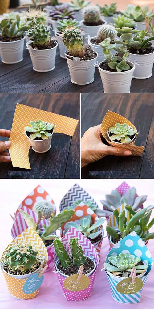 تزیین گلدان‌ های پلاستیکی