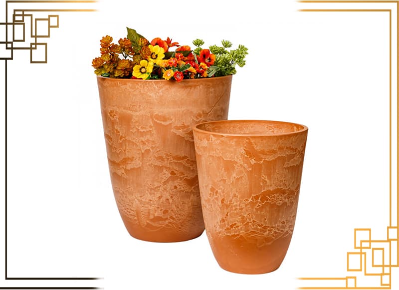 گلدان‌ های پلاستیکی استوانه‌ای