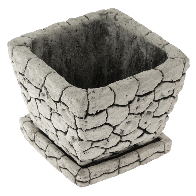 گلدان پلاستیکی طرح سنگ