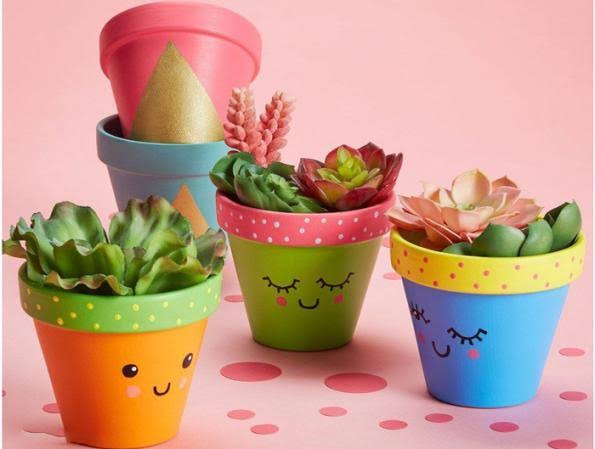 گلدان پلاستیکی طرح دار