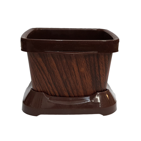 خرید گلدان پلاستیکی طرح چوب
